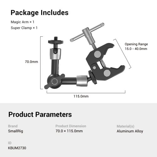 Bild von Flexible Monitorhalterung mit Magic Arm – Ideal für Kamera-Setup