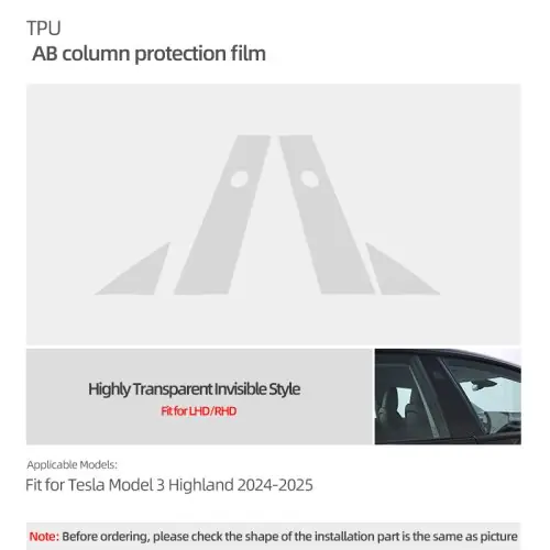 Image de Film de protection TPU pour Tesla Model 3 & Y - Élégance et Protection