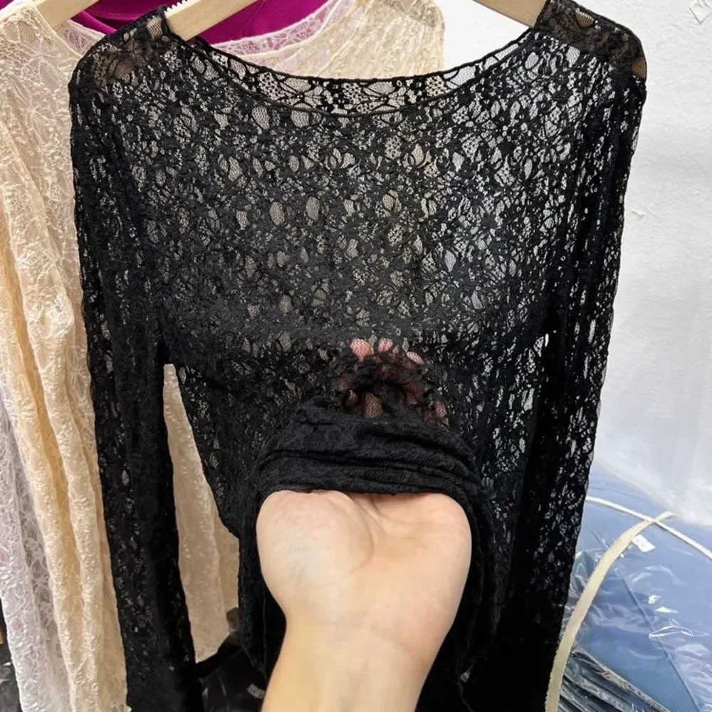 Bild von Sexy Spitzen-Hemd für Damen – Transparent & Slim Fit
