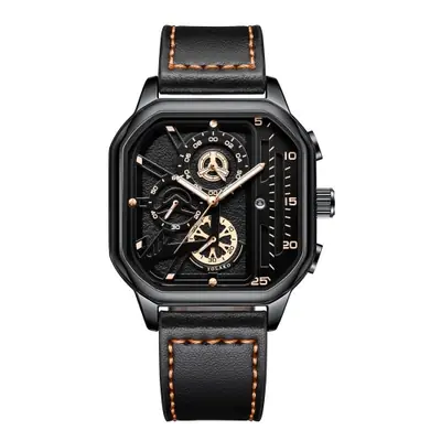 Image de Montre Homme Luxe - Cadran Carré & Bracelet Cuir PU