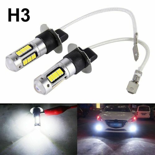 Afbeelding van 2 stuks H3 LED mistlampen met hoge vermogen, super heldere dagrijverlichting, Canbus compatibel, 6000K koud wit licht voor auto