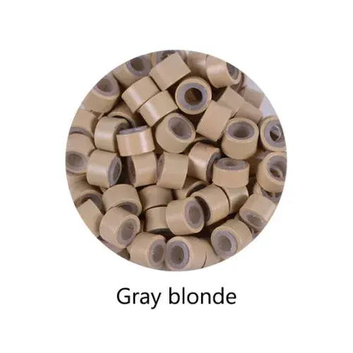 Image de Micro Anneaux Silicone 5mm - 1000 Pièces pour Extensions de Cheveux