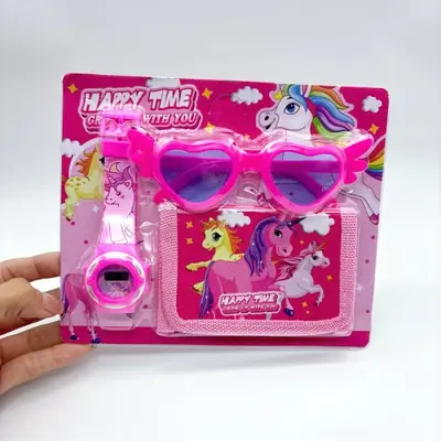 Image de Montre Enfant Licorne Hello Kitty + Portefeuille & Lunettes
