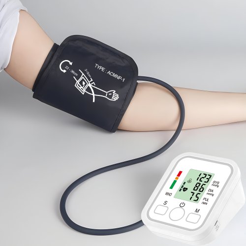 Afbeelding van Natuurlijke en Accurate Digitale Bloeddrukmeter voor Bovenarm met Automatische Tonometer en Pulsmeting – Medisch Apparaat voor Thuisgebruik
