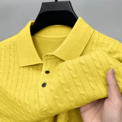 Image de Pull Homme Col V Laine Chauffant Hiver
