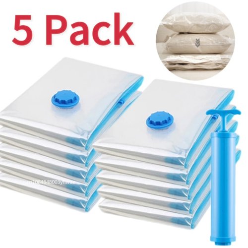 Imagen de Bolsas de Almacenamiento al Vacío para Ropa y Ropa de Cama - Pack de 3 Piezas con Sello Hermético, Ahorro de Espacio y Organización Eficiente para Armarios y Guardarropas