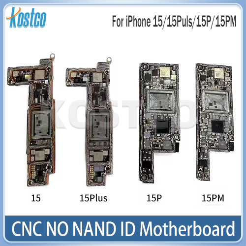 Image of CNC CUT Motherboard For iPhone 15 Plus Pro MAX 4G 5G Version Logic Board Polishing CPU AP RF Baseband Swap Without Nand Board