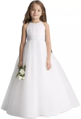 Image de Robe Demoiselle d'Honneur Ivoire - Élégance Simple & Raffinée