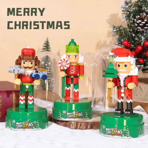 Bild von Retro Soldat geformt kreative Miniatur Baustein Modell Weihnachten Home Ornament DIY pädagogische Kinder Spielzeug Urlaub Geschenke