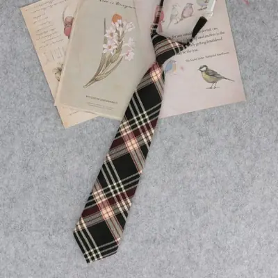 Image de Cravate Plaid Mignonne pour Enfants - Style Japonais