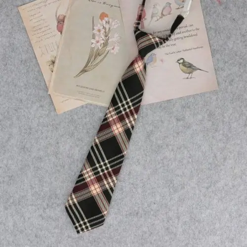 Image de Cravate Plaid Mignonne pour Enfants - Style Japonais