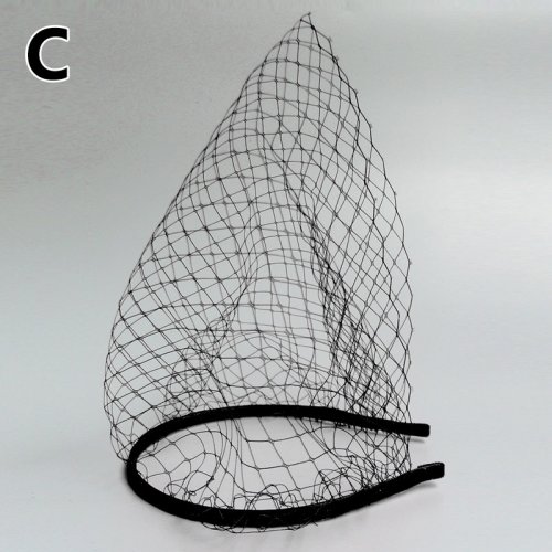 Immagine di Velo da Sposa Corto Elegante in Tulle - Fascinator Birdcage