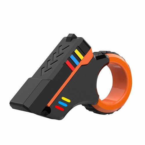 Schwarz und orange