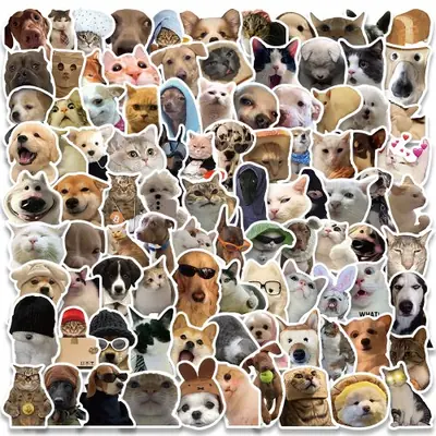 Image de Stickers Mignons Animaux Kawaii - Chat & Chien