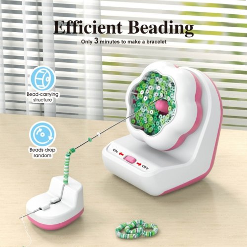 Immagine di Macchina Elettrica Portatile per la Creazione di Gioielli: Filatore Automatico di Perline e Strumento Professionale per Braccialetti e Fascette