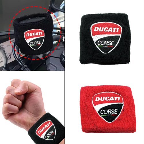 Afbeelding van 3D Borduren Motorfiets Voorvloeistof Olie Remreservoir Cover Sokken Voor Ducati Monster Panigale 748 1299 1198 749 999 1098 1199