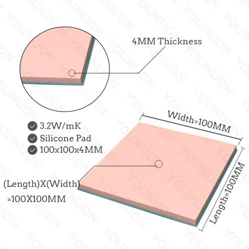 2PCS 100X4MM rosa