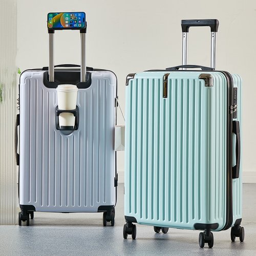 Imagen de Bolsa de Equipaje de Viaje Mediana con Ruedas, Gran Capacidad 20-26 Pulgadas, con Portavasos y Soporte para Teléfono - Ideal para Viajes Fáciles y Cómodos
