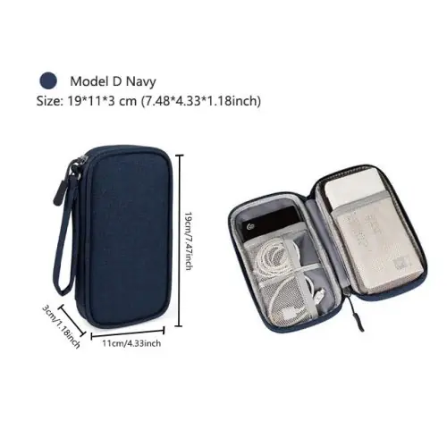 Image de Sac de Rangement Câbles Voyage - Organisez Vos Accessoires Électriques