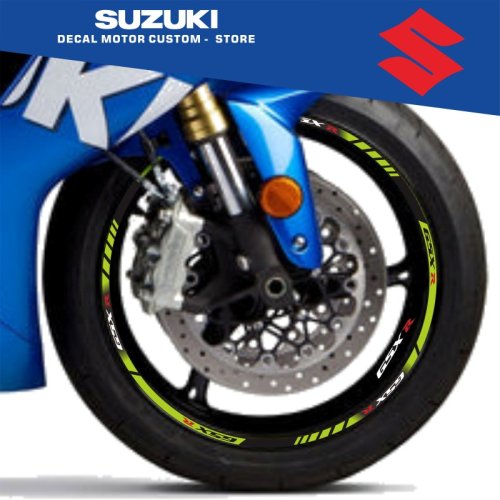 Zdjęcie Gruba krawędź zewnętrzna felga odblaskowa naklejka pasek naklejki na koła dla wszystkich SUZUKI GSXR 250 400 600 1000 750 GSXR1000R GSXR1000 GSXR600