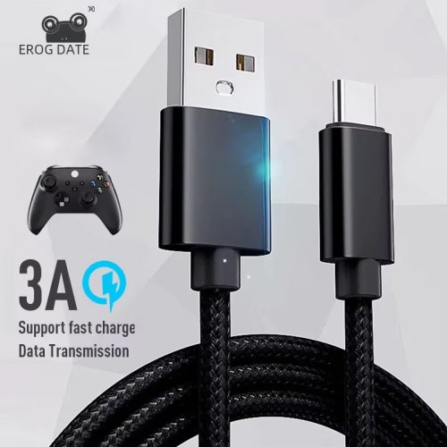 Afbeelding van Data Frog 1M/2M/3M Oplaadkabel voor PS5 Controller - USB Type-C Netsnoer voor PS5, Xbox Serie S/X Gamepad Accessoires
