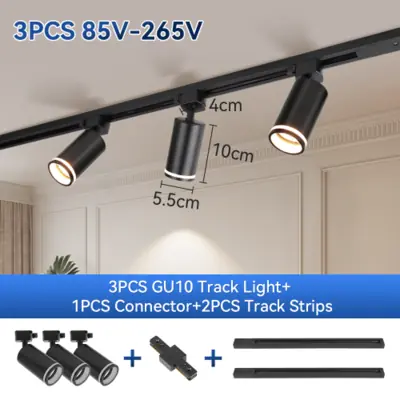Image de Spot LED GU10 sur Rail - Éclairage Intérieur Moderne