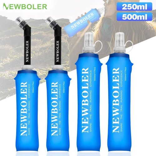 Imagen de Botella de Agua Plegable TPU 250ml y 500ml – Ideal para Deportes, Correr, Camping y Actividades al Aire Libre