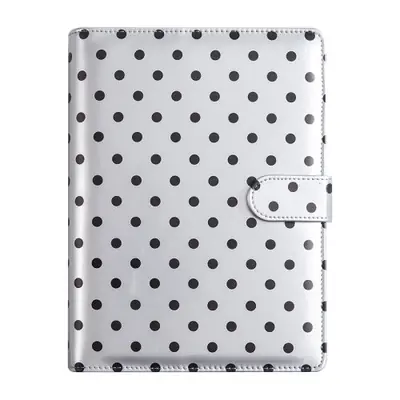 Image de Agenda DIY rétro rouge argenté à pois – Organiseur stylé pour notes et photos