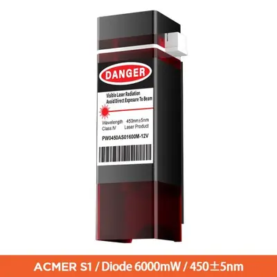 Image de Tête Laser Bleue 6W 450nm pour Gravure et Découpe