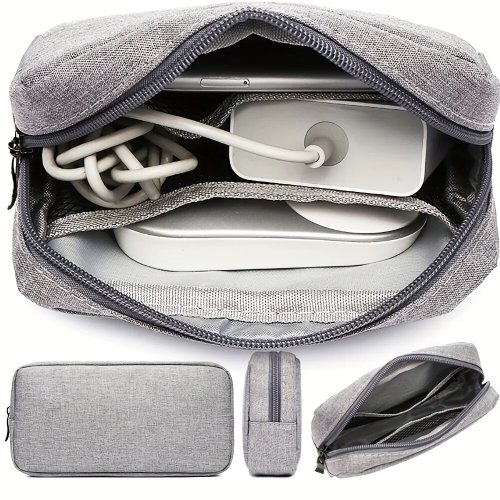 Immagine di Borsa portaoggetti borsa da viaggio per Organizer per cavi borsa da viaggio per banca di alimentazione con scheda SD elettronica piccola