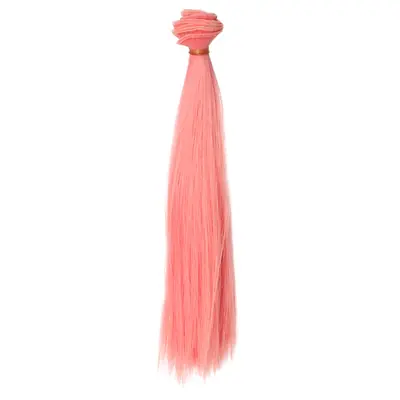 Image de Perruque BJD Longue 25-100cm - Noir, Rose, Marron, Blanc, Gris