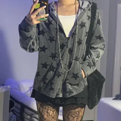 Image de Sweat à Capuche Y2K Vintage Slim Fit