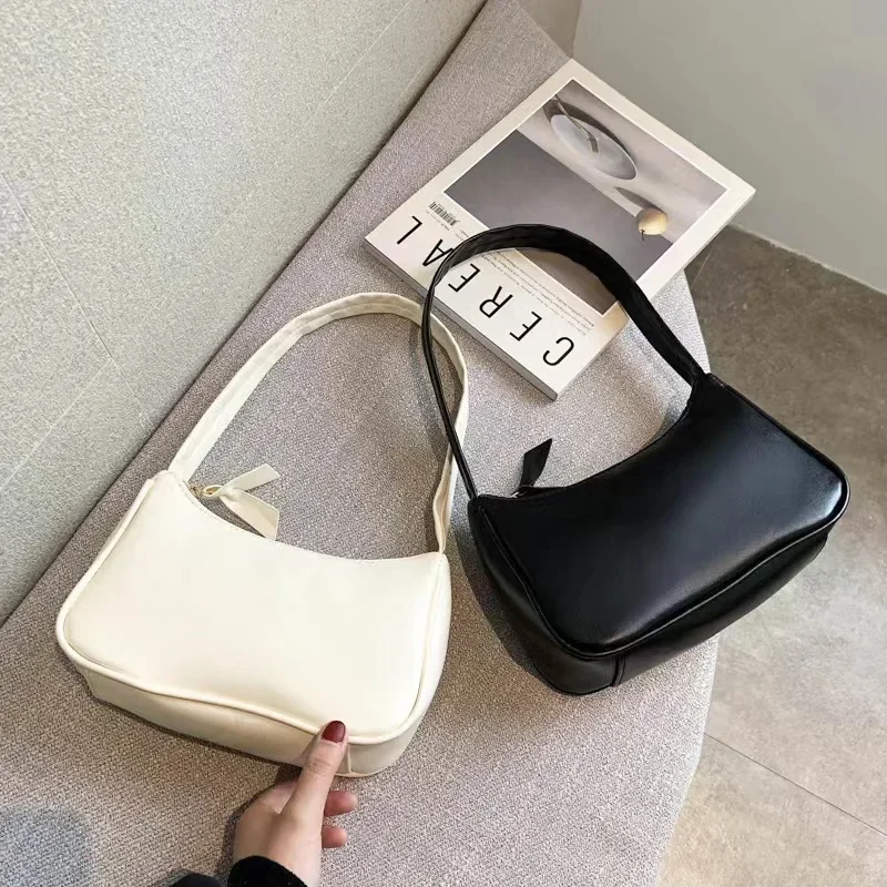 Imagen de Bolsos de Hombro Retro para Mujer en Cuero PU Suave, Diseño Informal con Asa Superior y Color Sólido, Estilo Moderno y Práctico