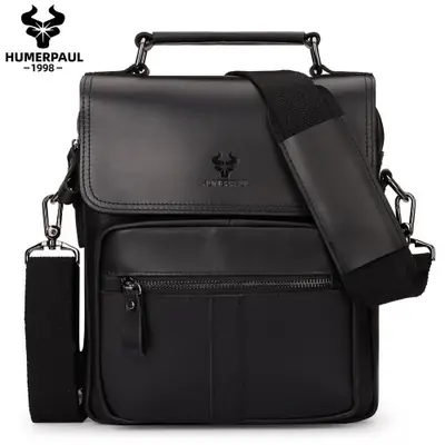 Image de Sac Bandoulière Homme Cuir Vintage - Élégant & Pratique
