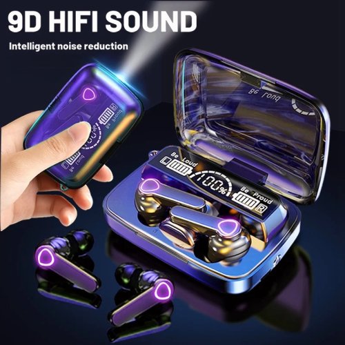 Image of M19 Wireless Bluetooth In-Ear Sports Earphones with Touch Controls, LED Display, and Charging Case – Premium Sound for Active Lifestyles