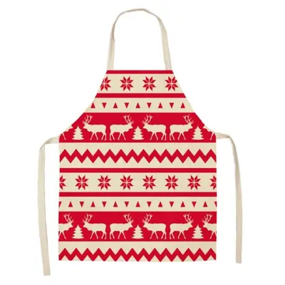 Image de Tablier Noël en Lin - Déco Festive & Cadeau Idéal