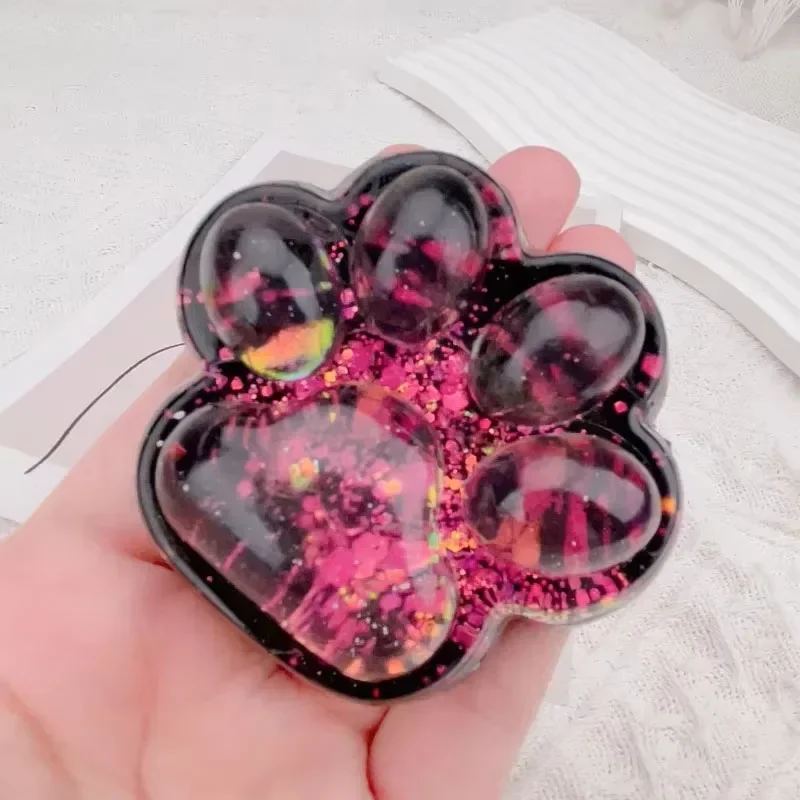 Image de Chat Paillettes Squishy - Jouet Anti-Stress Mignon