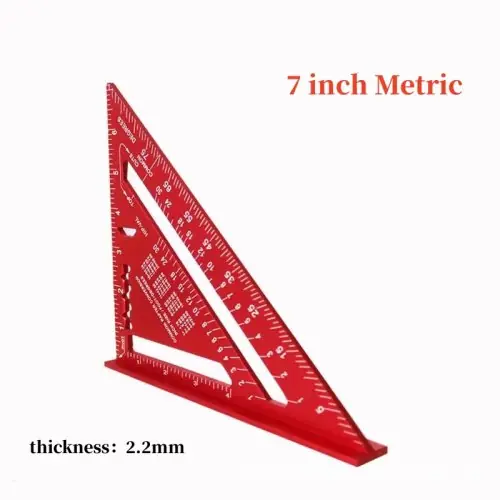 Image de Règle Triangulaire Métallique 12 Pouces - Outil de Mesure Précis