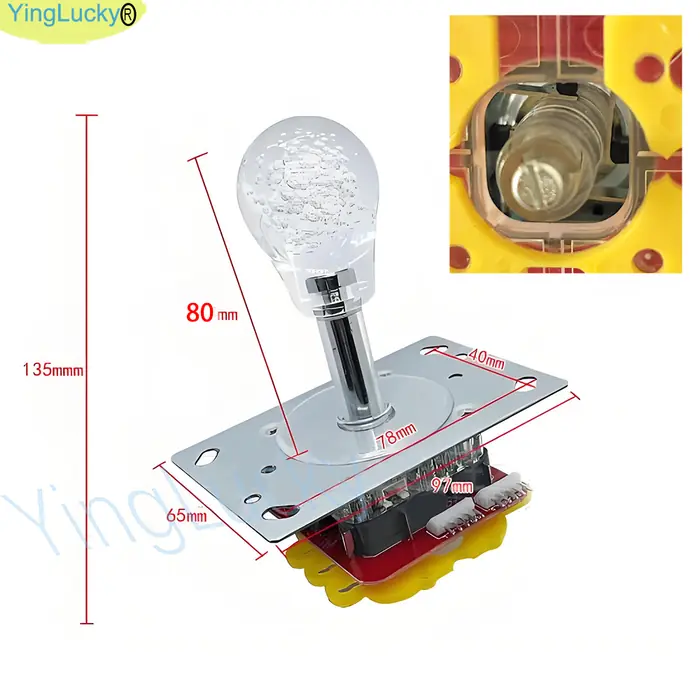 Image de Joystick LED Lumineux 12V - Contrôle Arcade Coloré