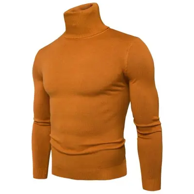 Image de Pull Col Roulé Slim Fit Homme - Élégant & Confortable