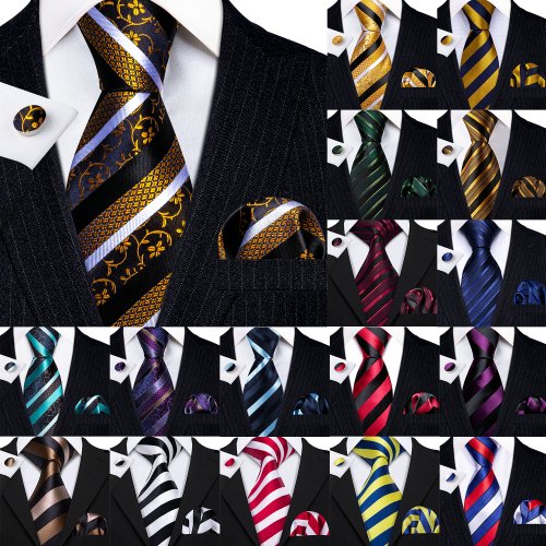 Bild von Elegante Herrenkrawatte-Set – Stilvoll für Hochzeit & Business