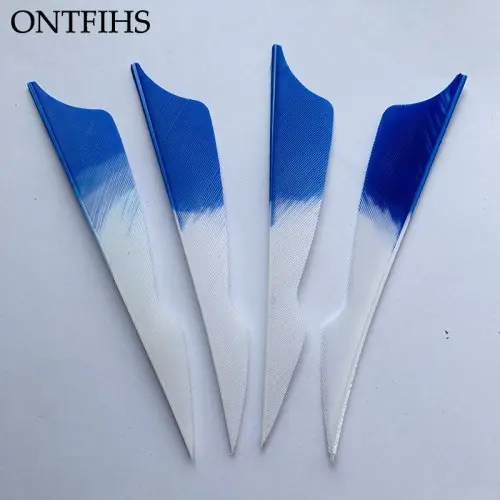 Blue on white