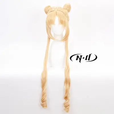 Image de Perruque Usagi Tsukino - Cheveux Longs Blond Platine
