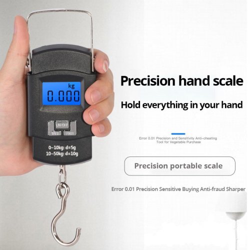 Image of Portable Digital Luggage Scale with LCD Display – 50kg Capacity, Compact & Lightweight for Travel, Shipping, and Home Use