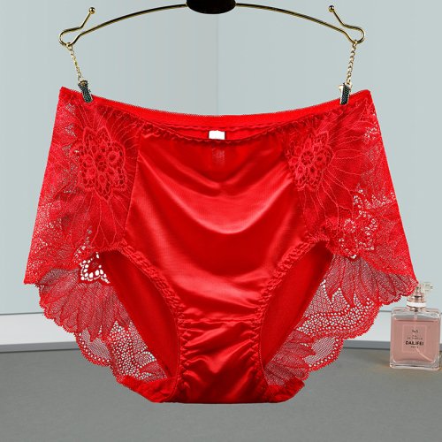 Immagine di Mutandine Sexy in Pizzo con Fiori - Biancheria Intima in Setas Traspirante per Sollevare il Culo e Modellare la Pancia, Design Elegante a Mezza Vita