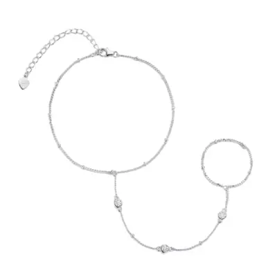 Image de Bracelet Moissanite Argent Sterling - Élégant & Régulable