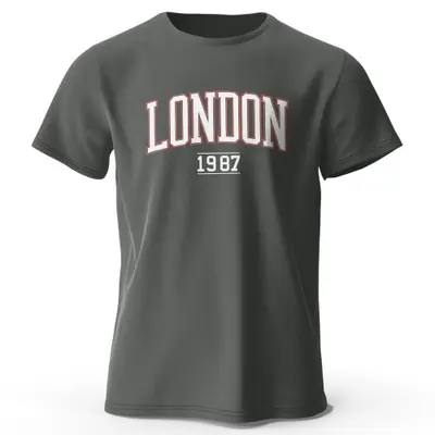 Image de T-Shirt Vintage Londres 1987 - Style Rétro & Surdimensionné