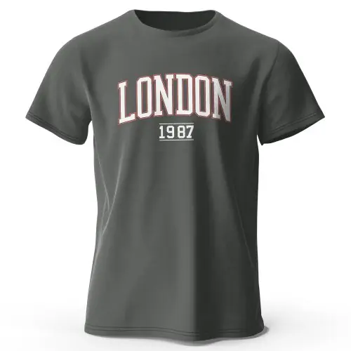 Image de T-Shirt Vintage Londres 1987 - Style Rétro & Surdimensionné