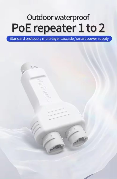 Image de Répéteur PoE IP66 2 Ports - Prolongateur 10/100 Mbps pour Caméras Extérieures