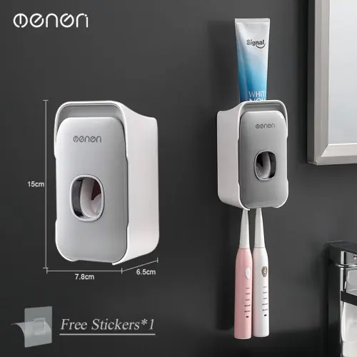 Image de Distributeur de Dentifrice Mural Sans Poinçon